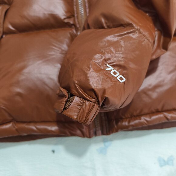The North Face Brown Short Glossy Down Jacket - Picture 8 of 12